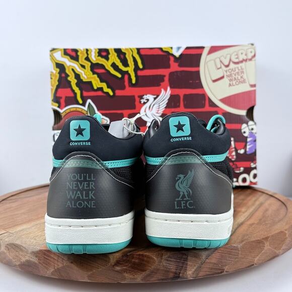Converse x Liverpool FC Men's 8.5 Sneakers Fastbreak Pro Mid Black Teal A12785C - Picture 6 of 14